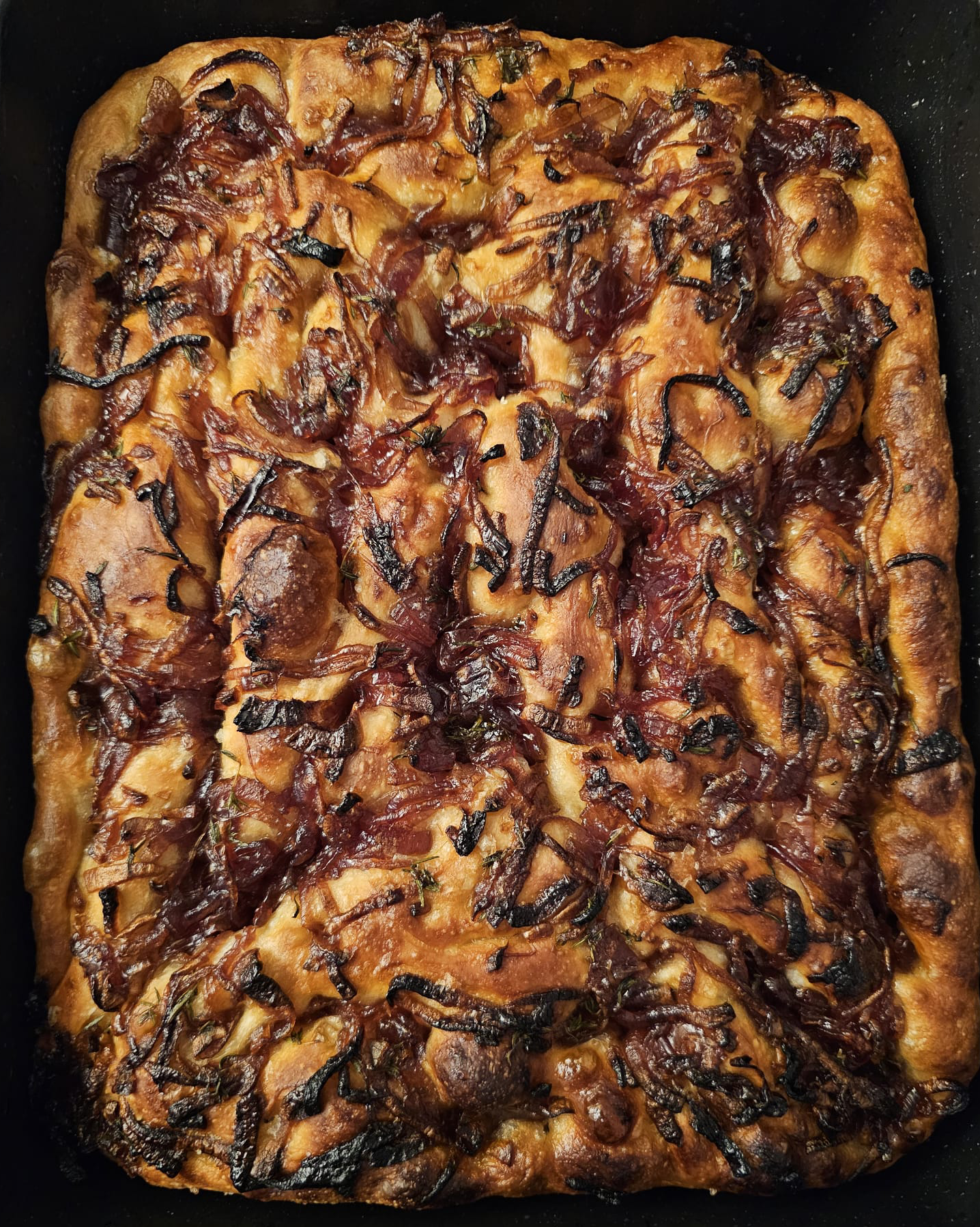 Caramelised Red Onion and Thyme Focaccia